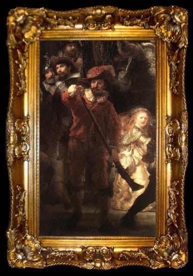framed  REMBRANDT Harmenszoon van Rijn The Nightwatch (detail), ta009-2